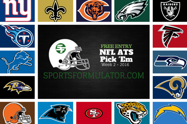 NFL Pick 'Em - ATS Week 2 - SportsFormulator