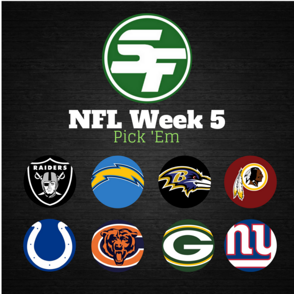 NFL Pick 'Em Game Winners Week 5 SportsFormulator